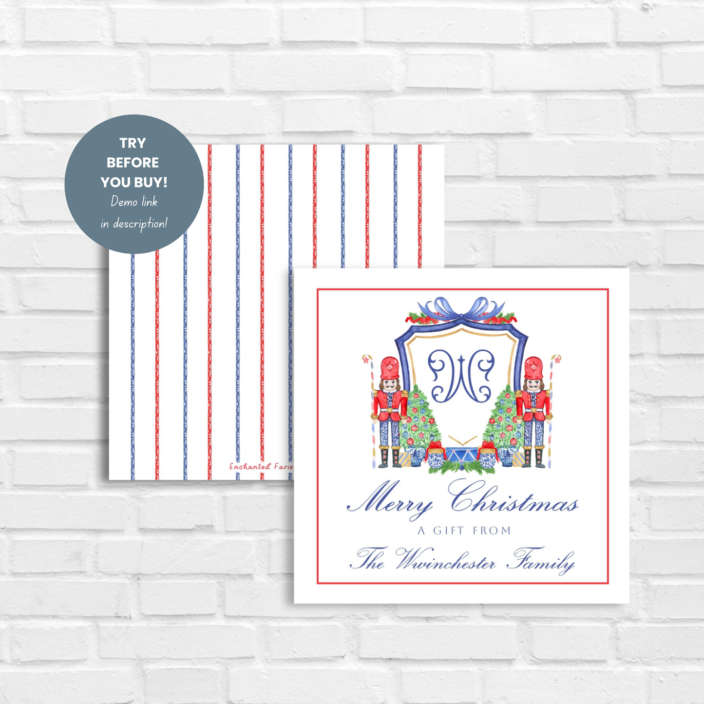 Nutcracker Gift Tag Template