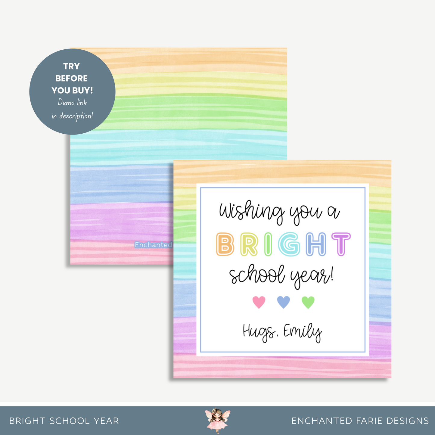 Wishing You a Bright School Year Gift Tag – Printable