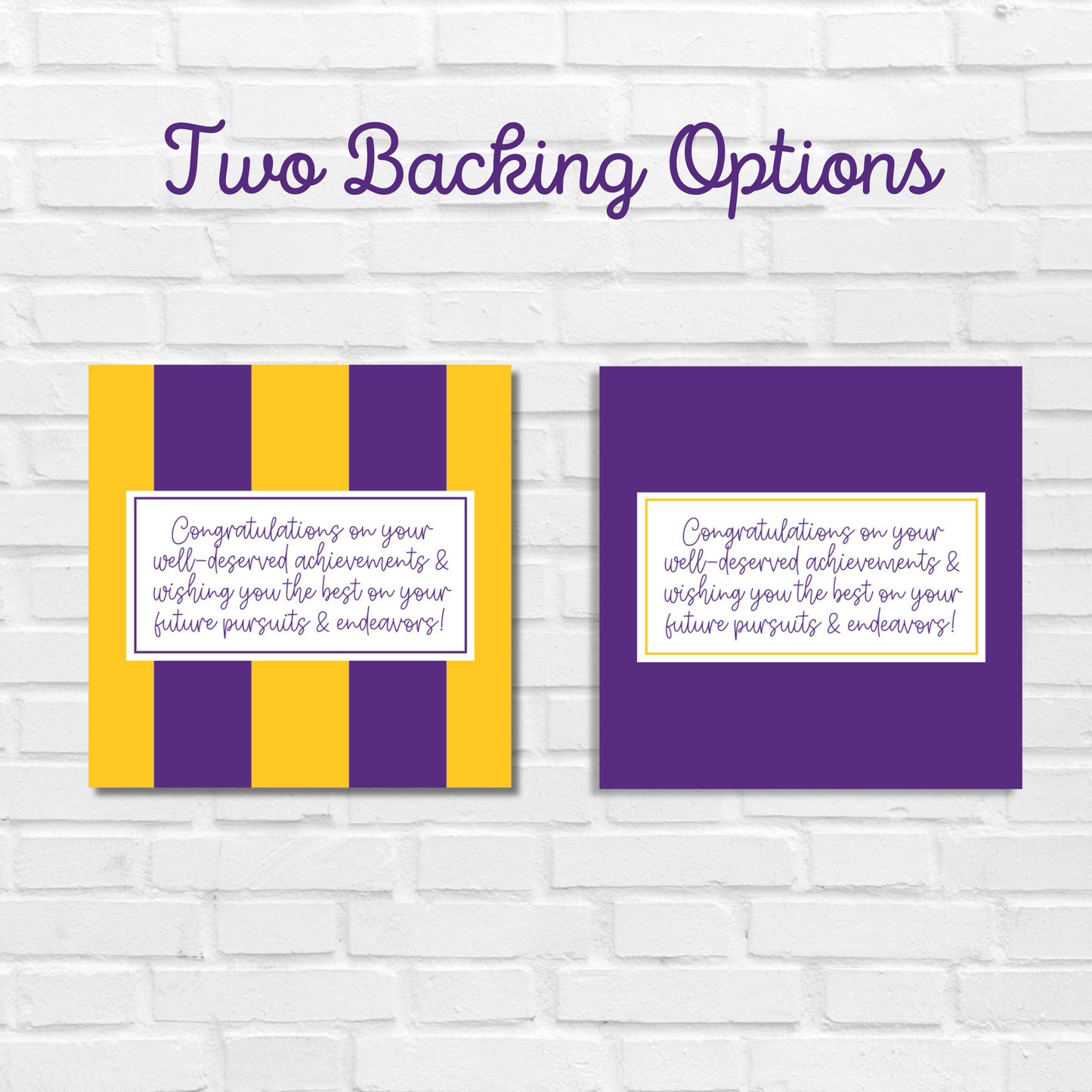 Class of 2025 Personalized Graduation Favor Tag Purple and Gold