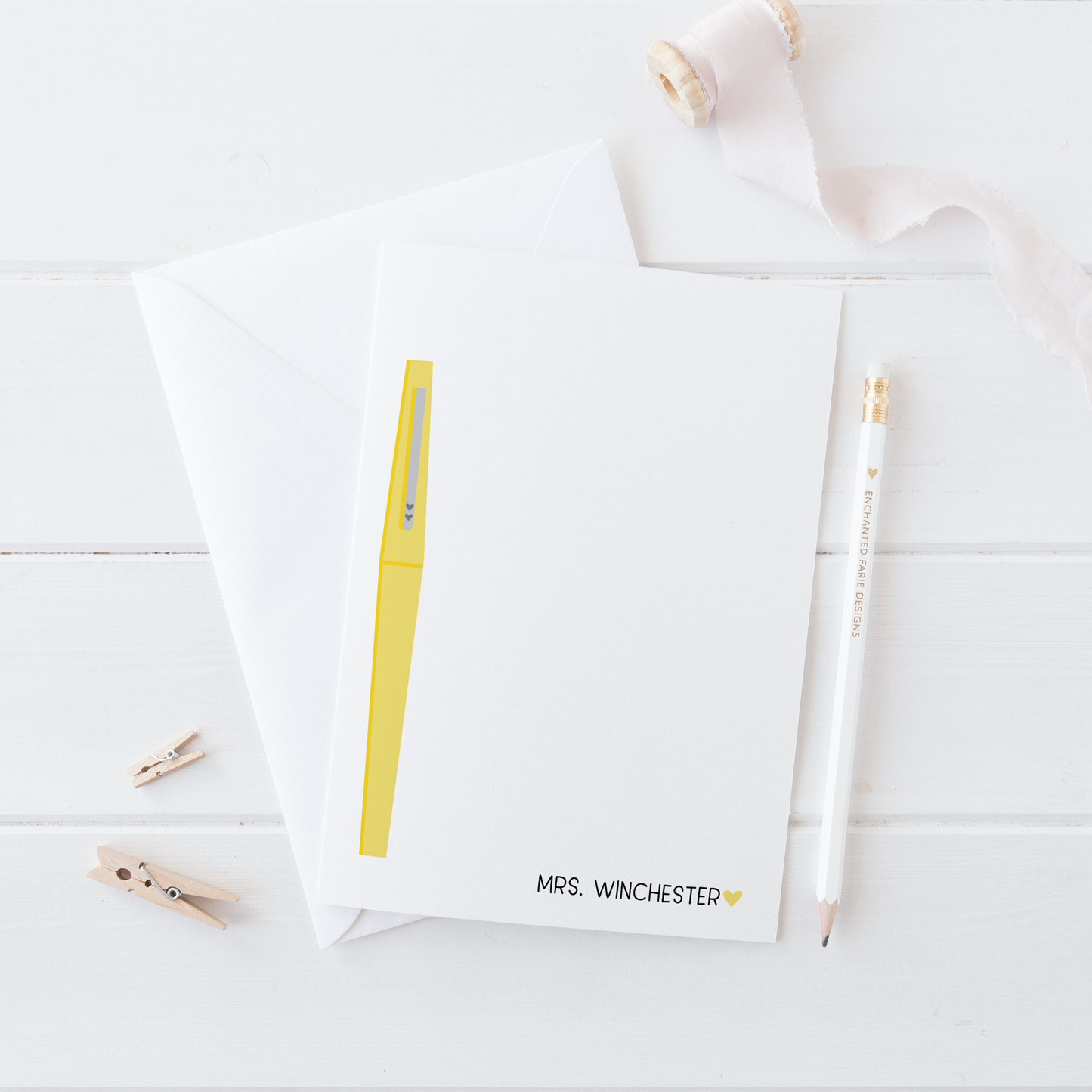 Personalized Notepad with Flair Pen – Custom Stationery Gift