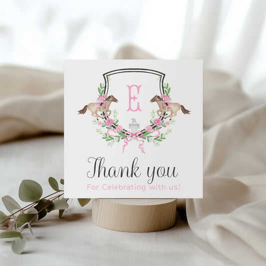 Kentucky Derby Pink Birthday Gift Tags