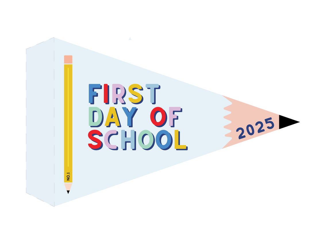 First Day of School 2025 Printable Pennant – Free Back-to-School Photo Prop