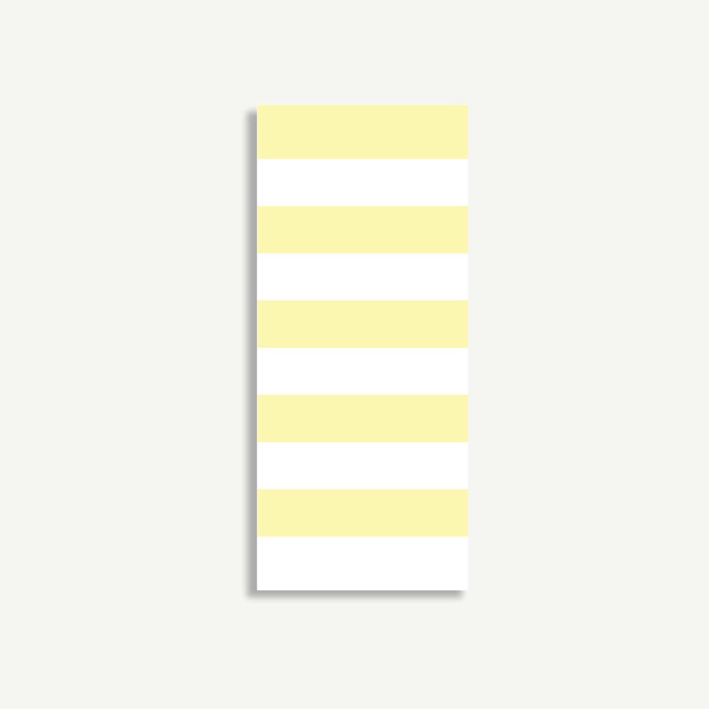 Pastel Yellow & White Striped Notepad 3.63" x 8.5"