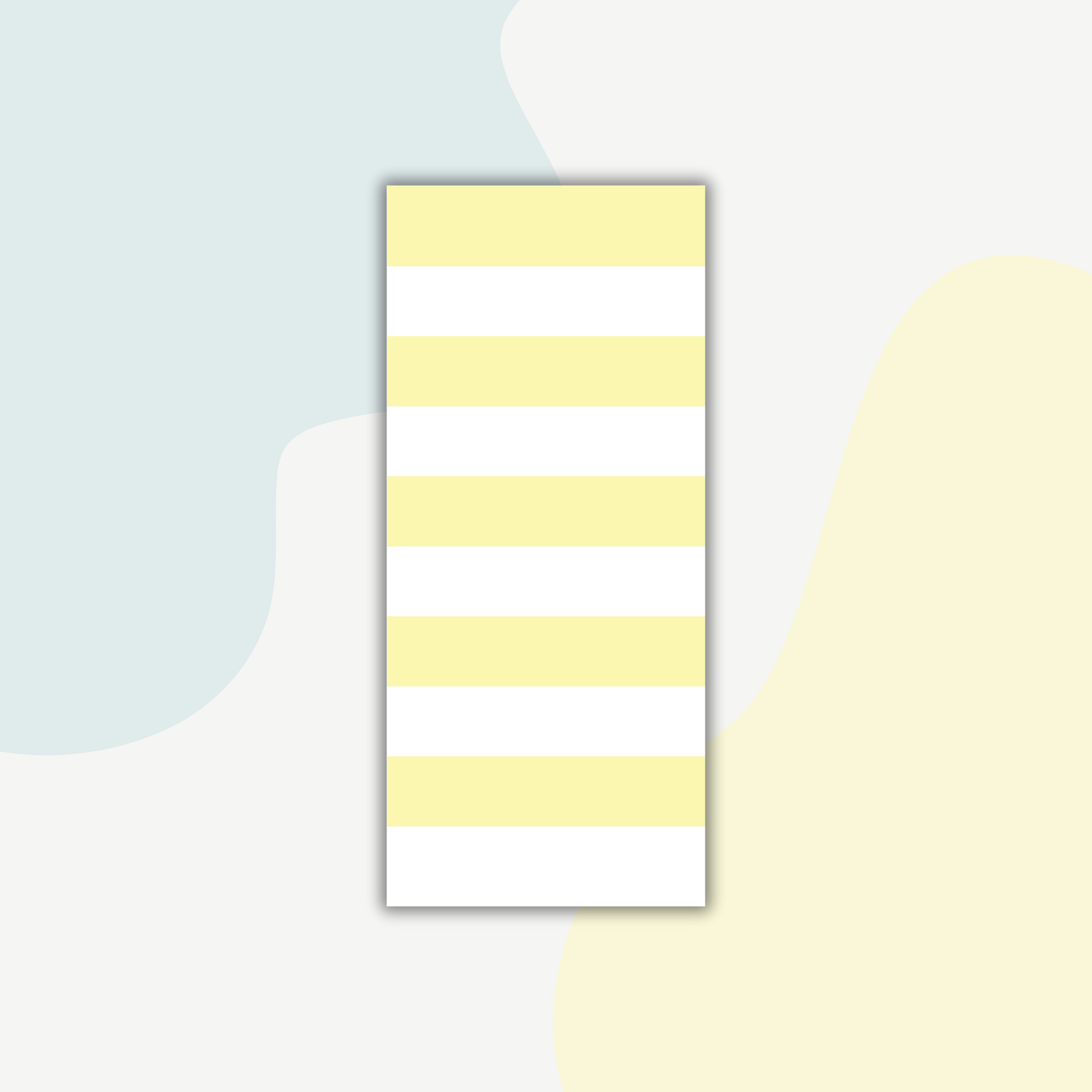 Pastel Yellow & White Striped Notepad 3.63" x 8.5"