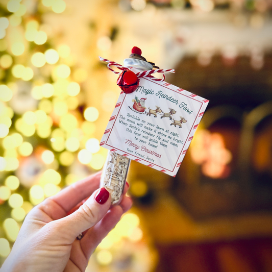 Magic Reindeer Food Tube with Christmas Gift Tag