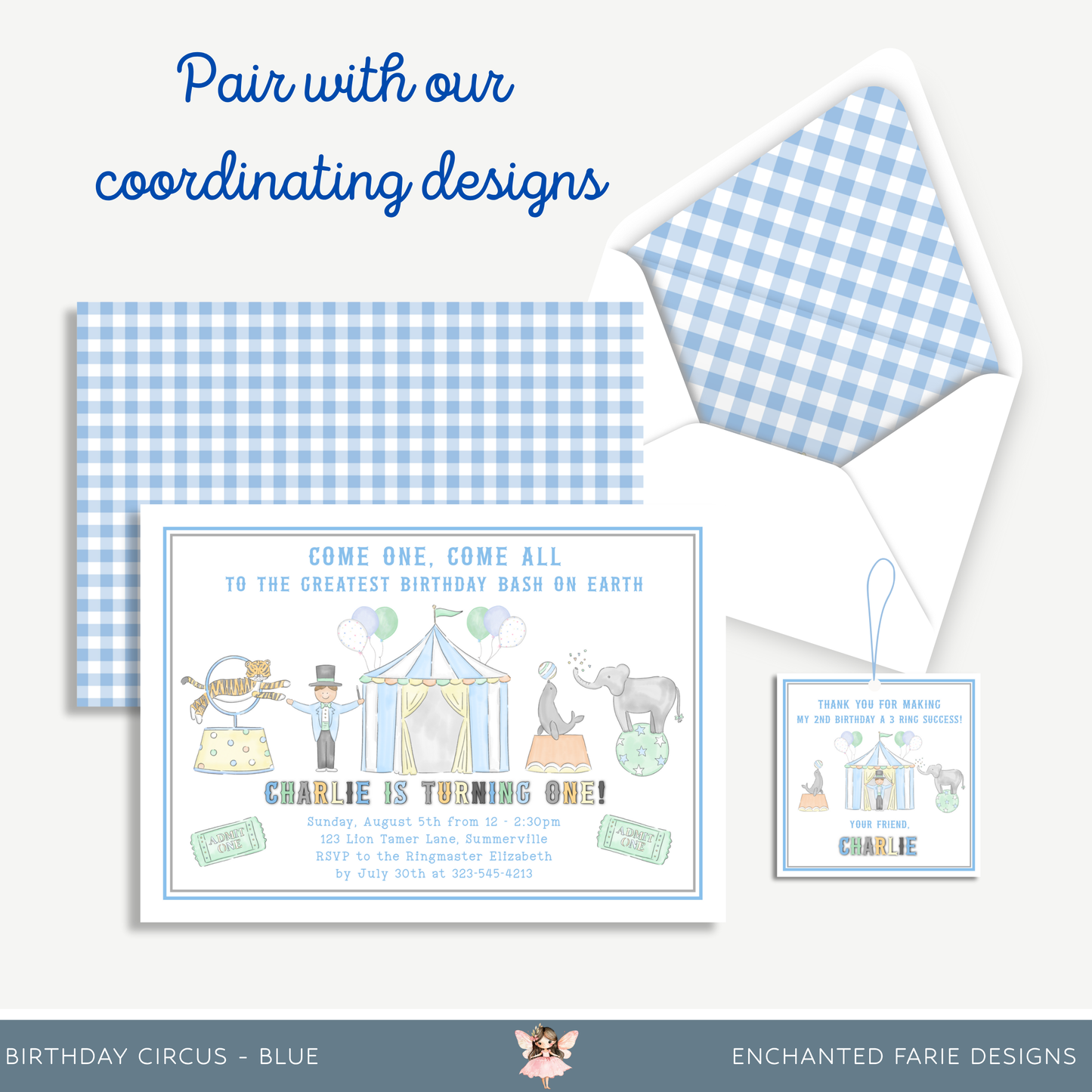 Circus Birthday Invitation – Greatest Show on Earth Printable for First Birthday Party