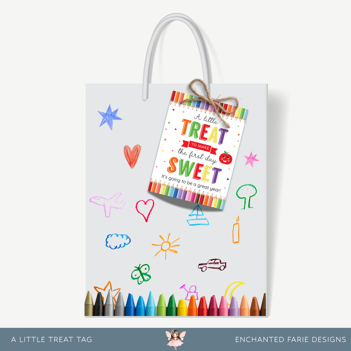 A Little Treat to Make the First Day Sweet - Printable Tag – Instant Download