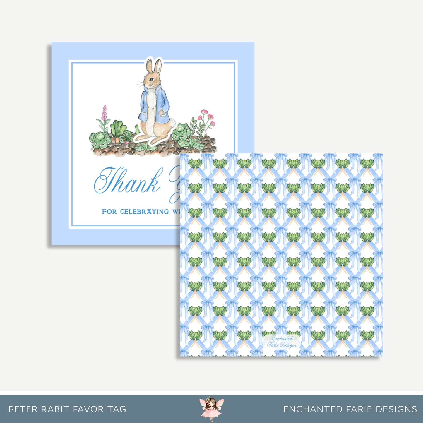 Peter Rabbit Thank You Gift Tag – 3x3"