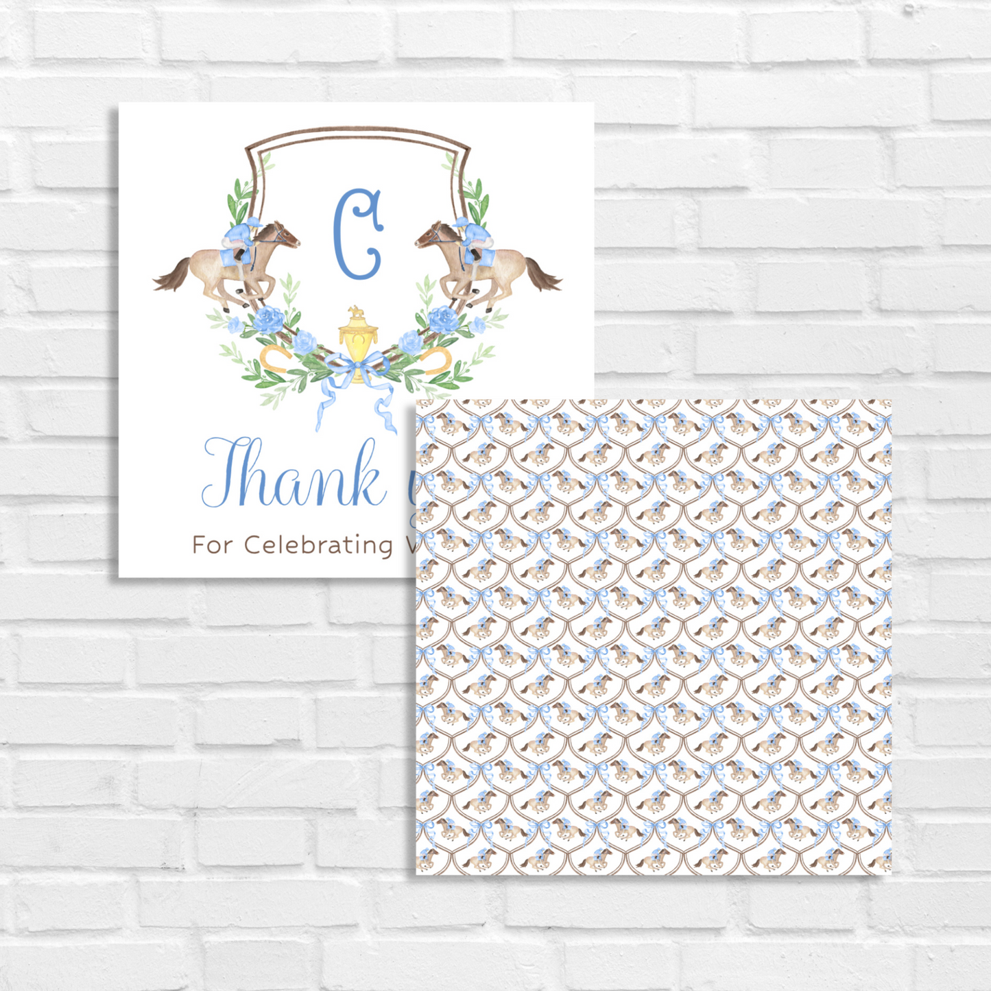 Kentucky Derby Boy Birthday Gift Tags