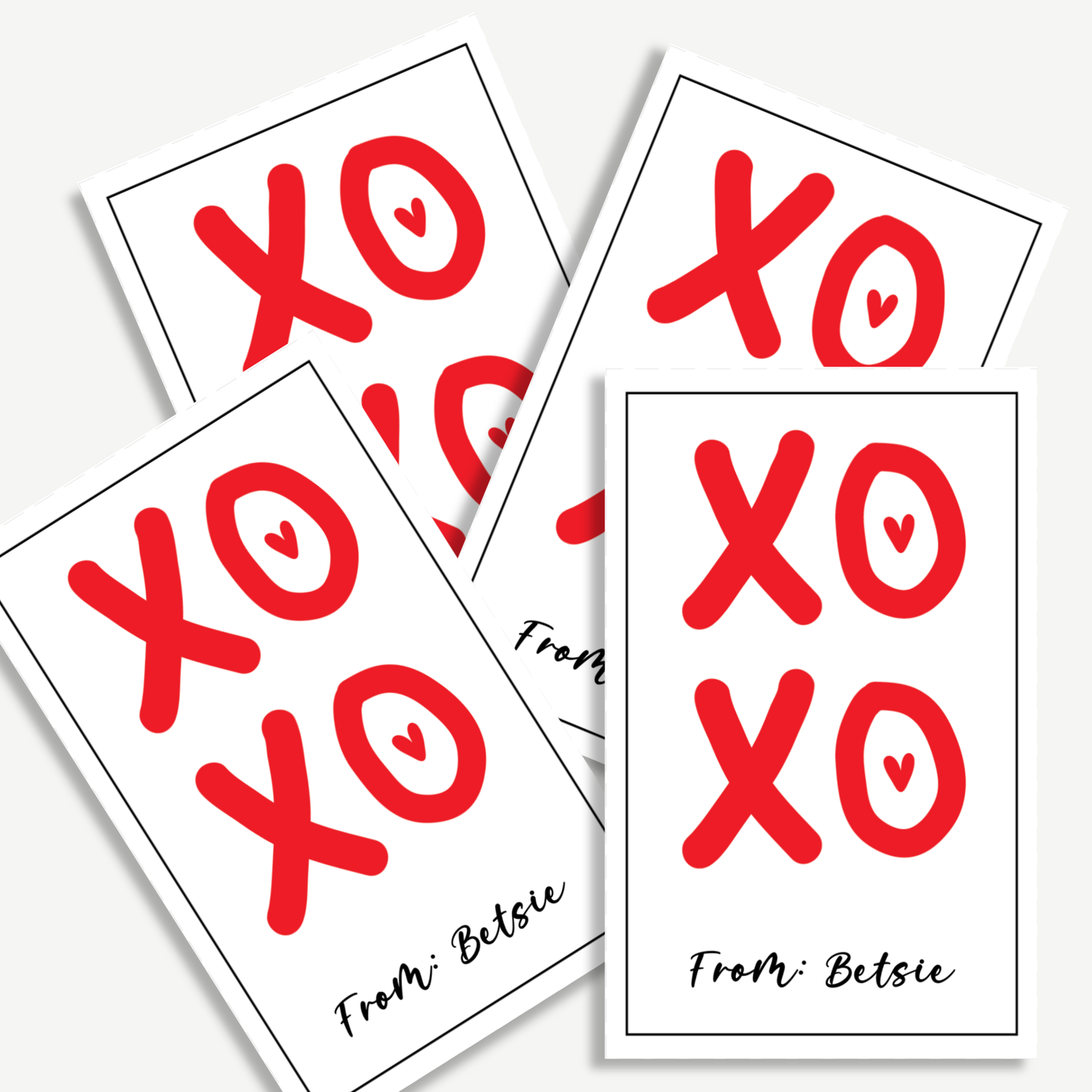 XOXO Valentine Gift Tag Printable