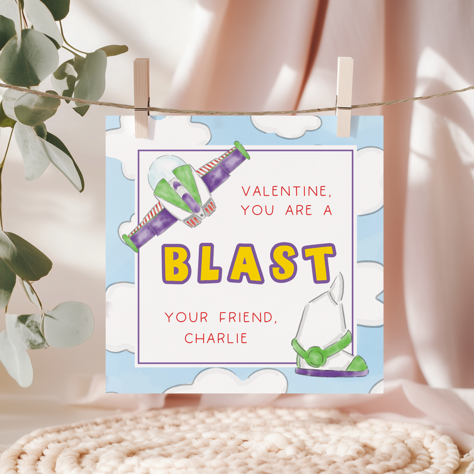 Valentine Buzz Valentine Gift Tag