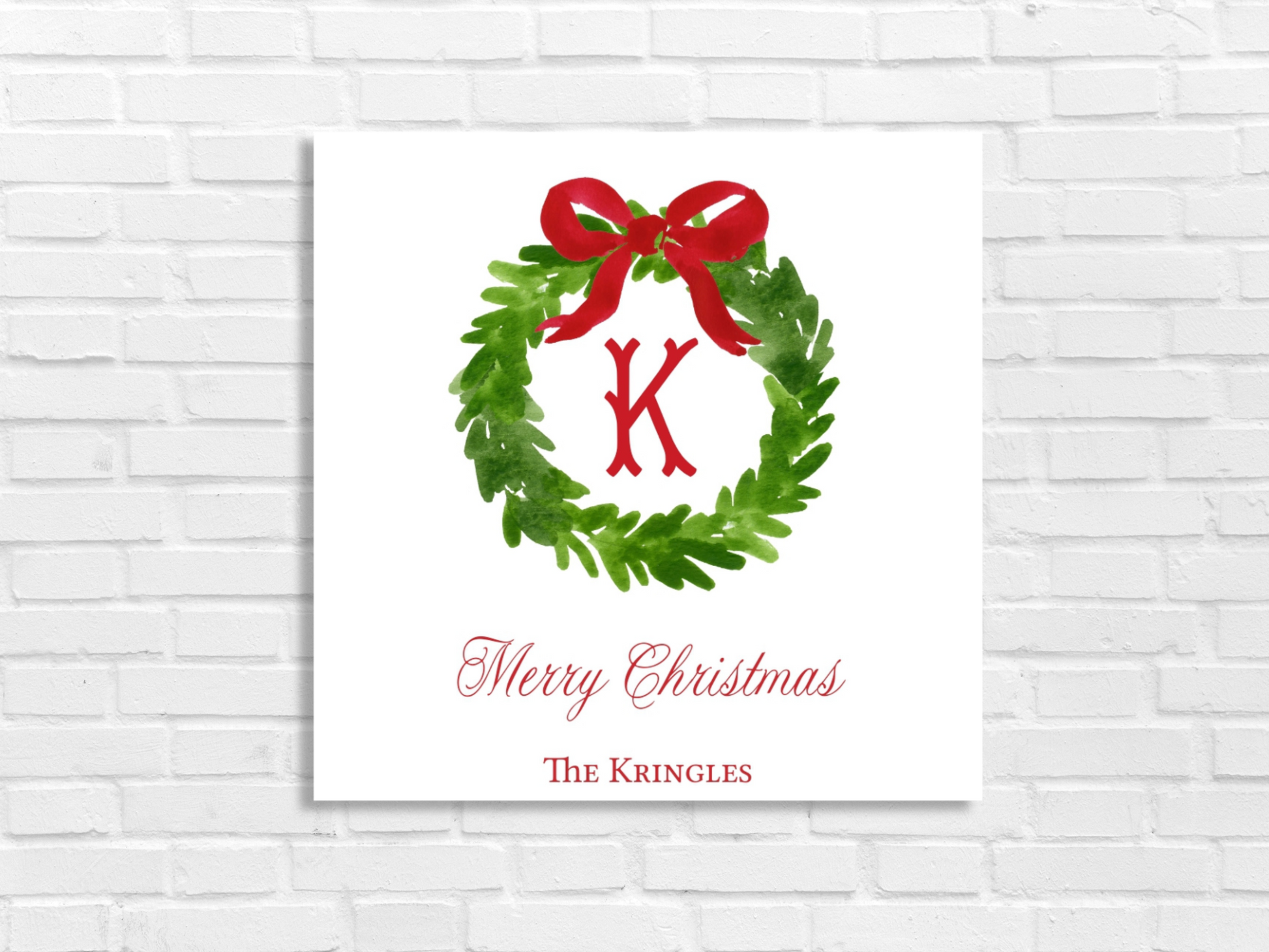 Christmas Monogram Tag 