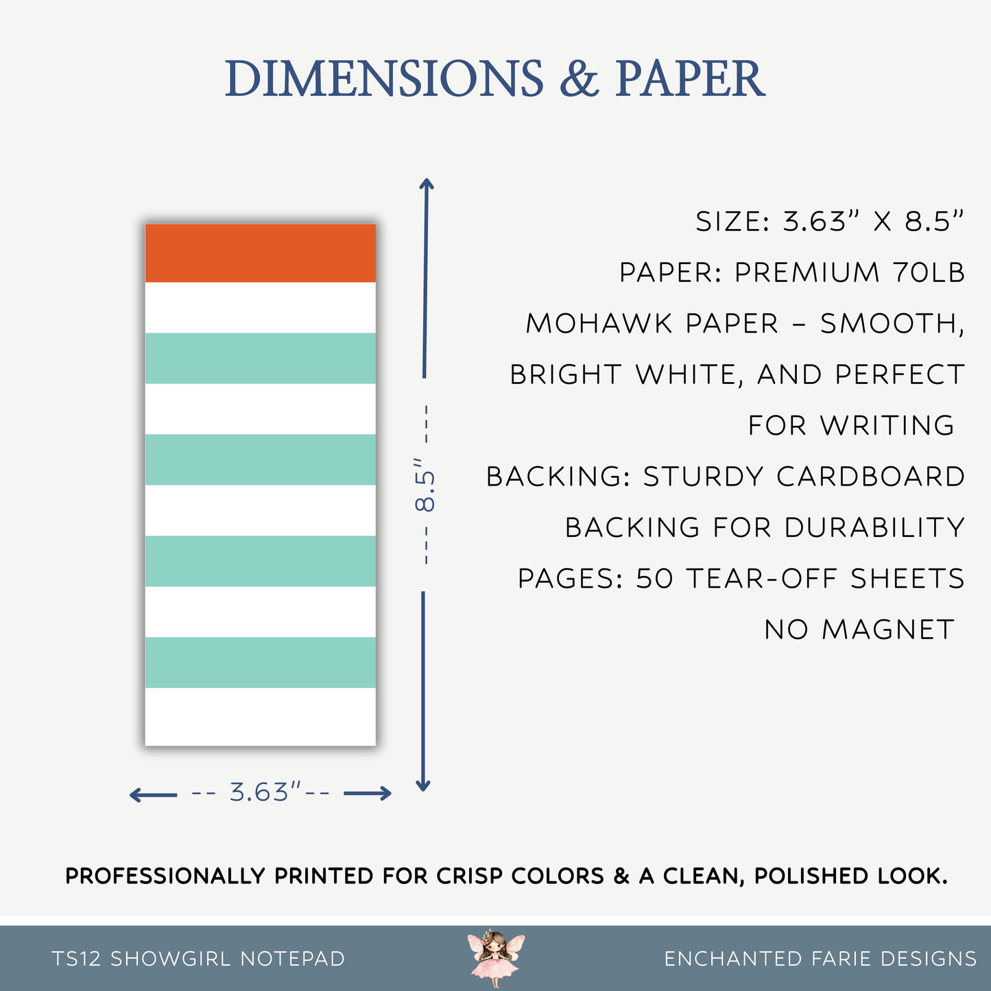TS12 Showgirl Stripe Notepad