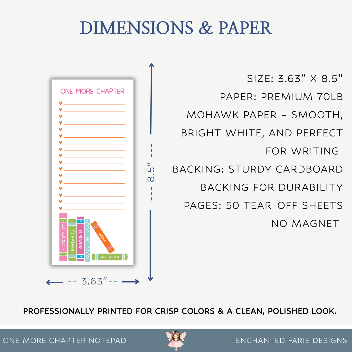 One More Chapter To-Do List Notepad