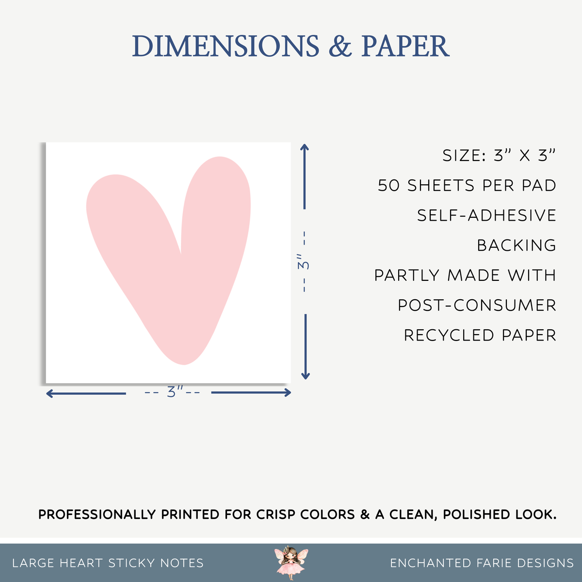 Large Heart Sticky Notes