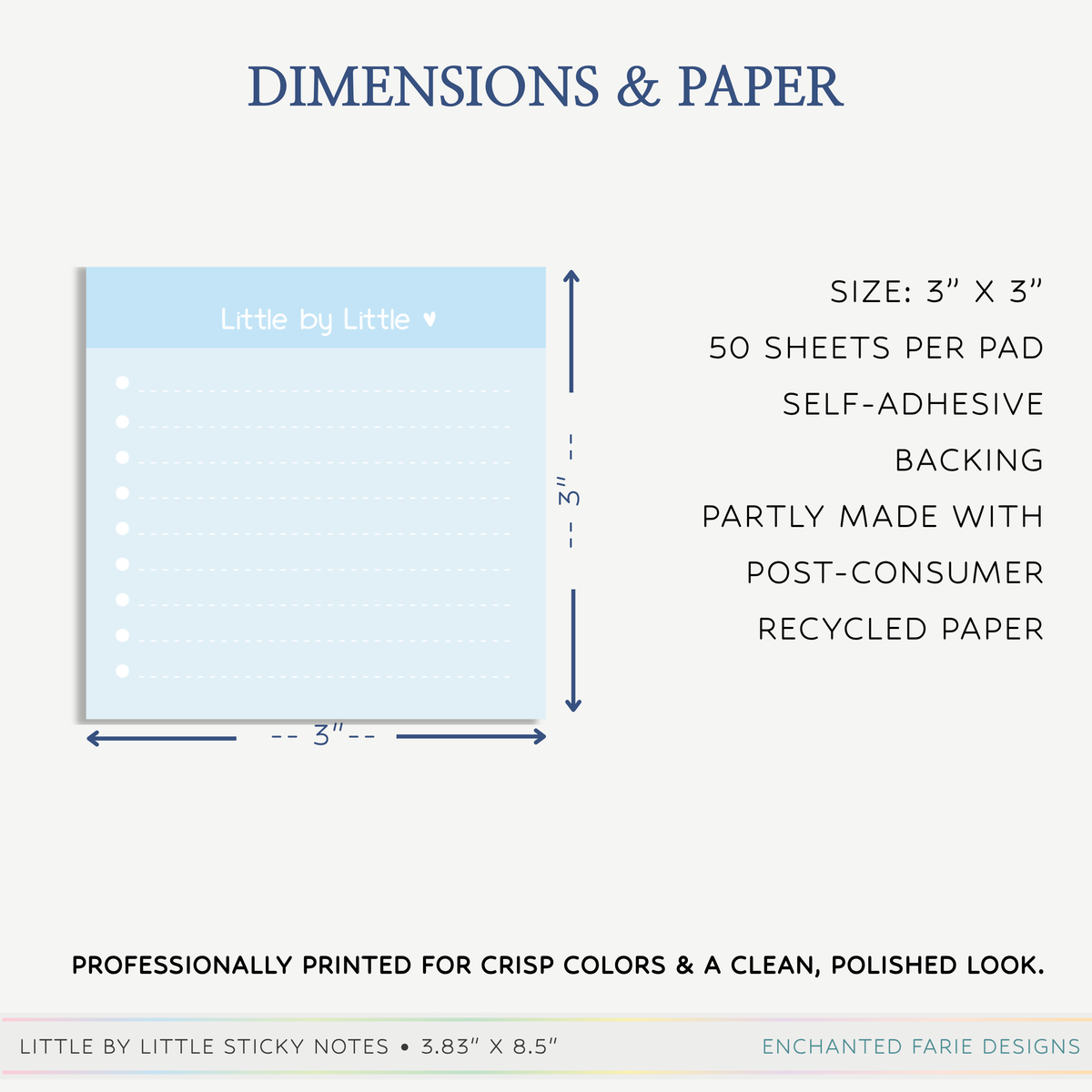 Little by Little Sticky Notes | Cute To Do List Pad