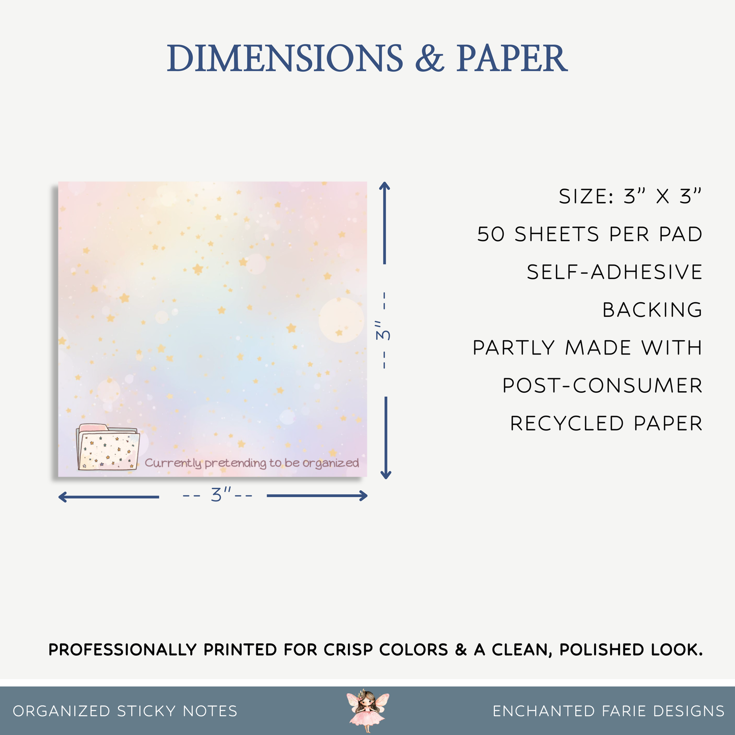 Currently Pretending to Be Organized Sticky Notes