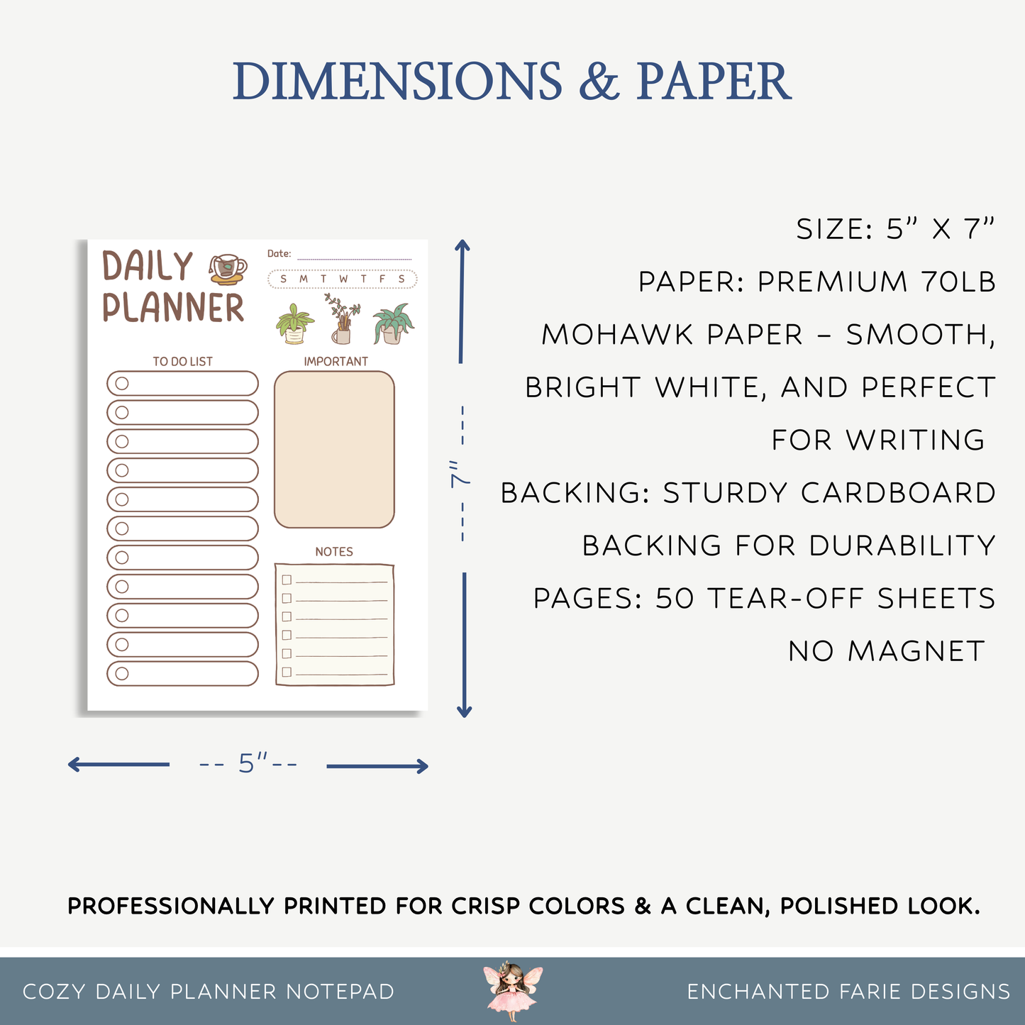 Cozy Daily Planner Notepad | Minimal To-Do List Pad