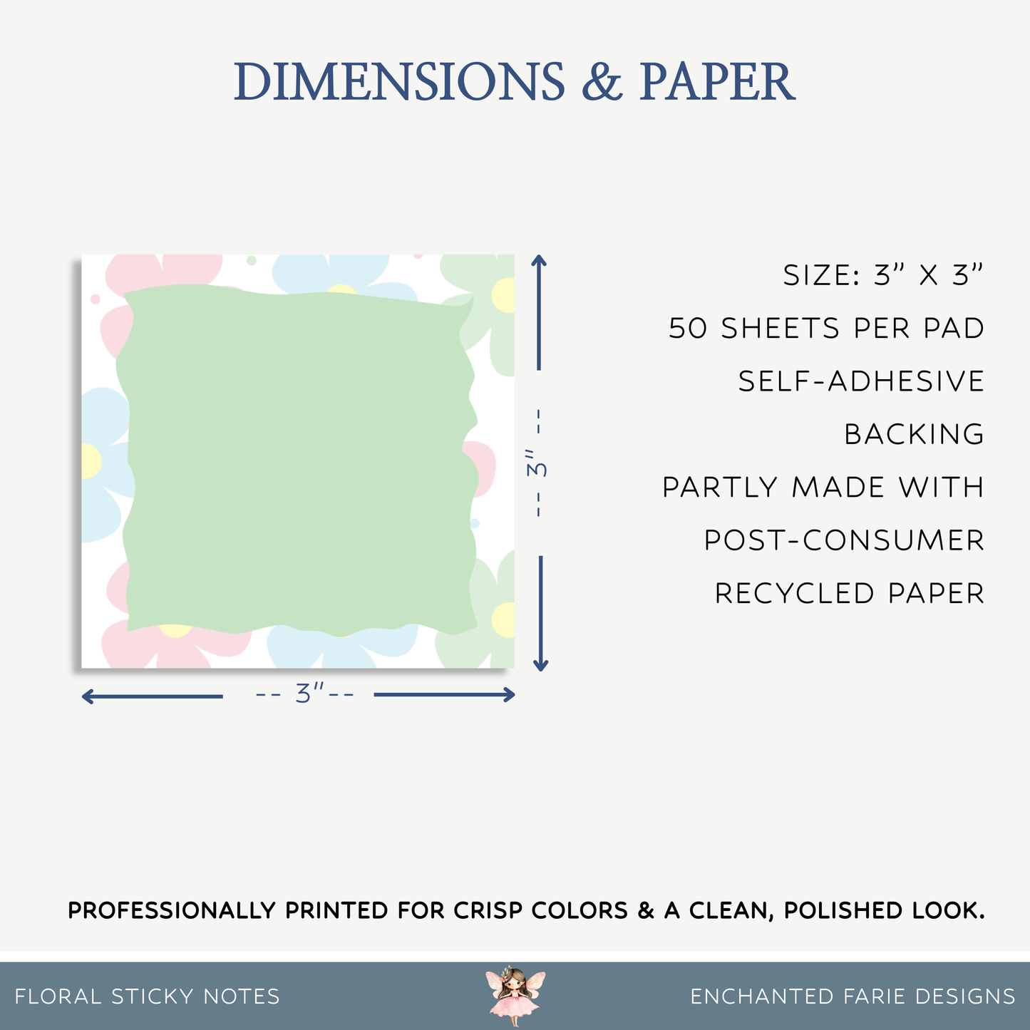 Enchanted Floral Sticky Notes