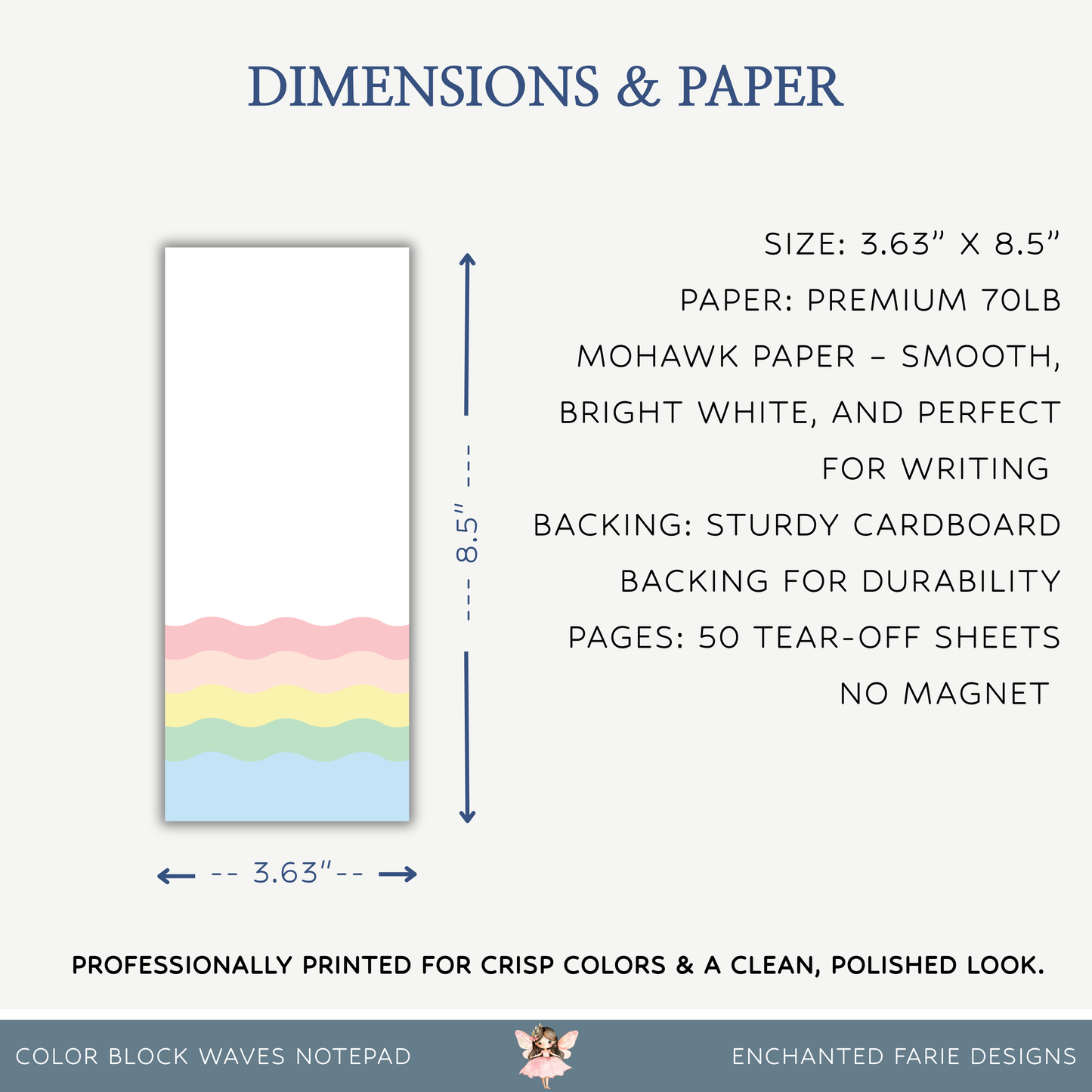Pastel Waves Notepad