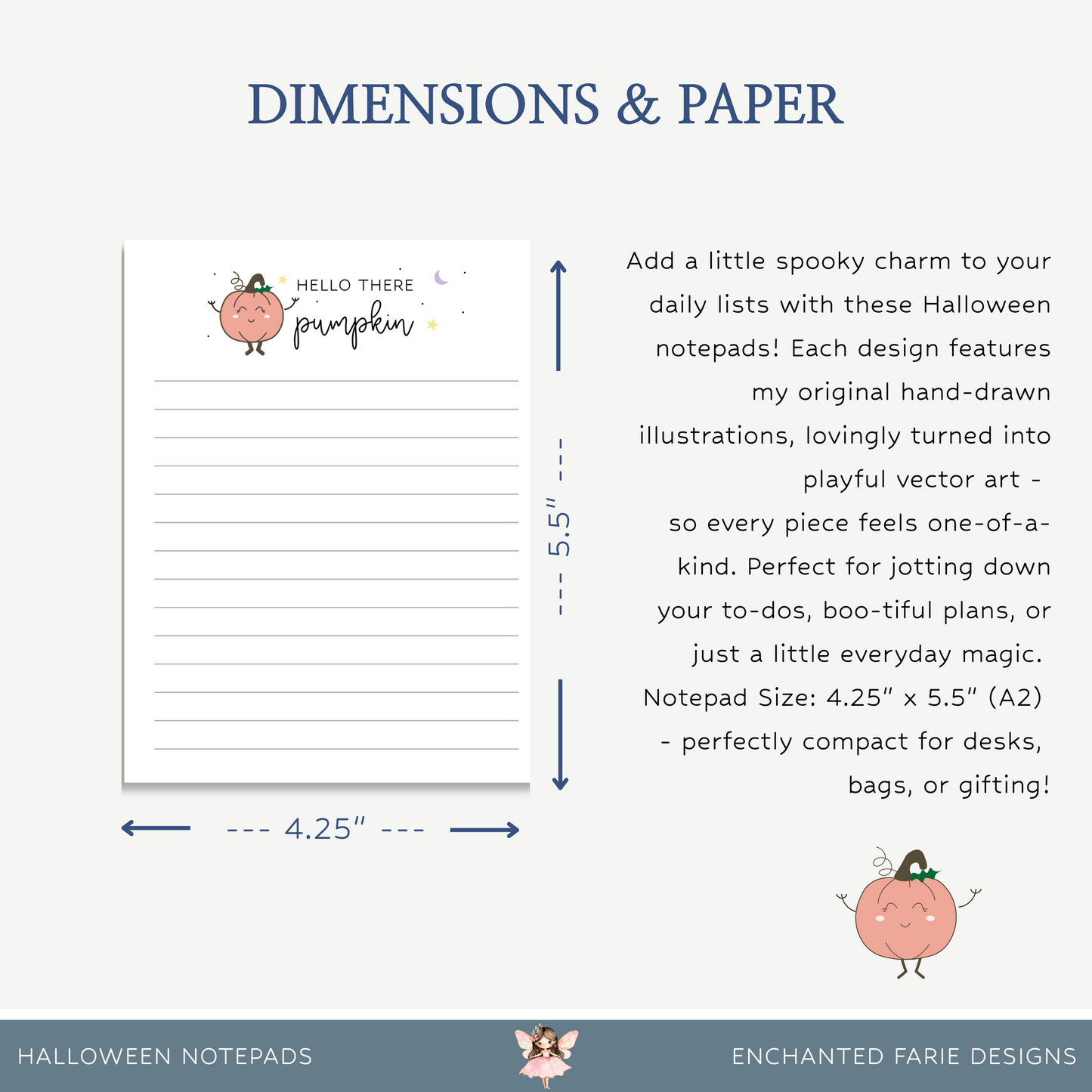 Halloween Notepads – Cute & Spooky Stationery - Printable Fall Gift