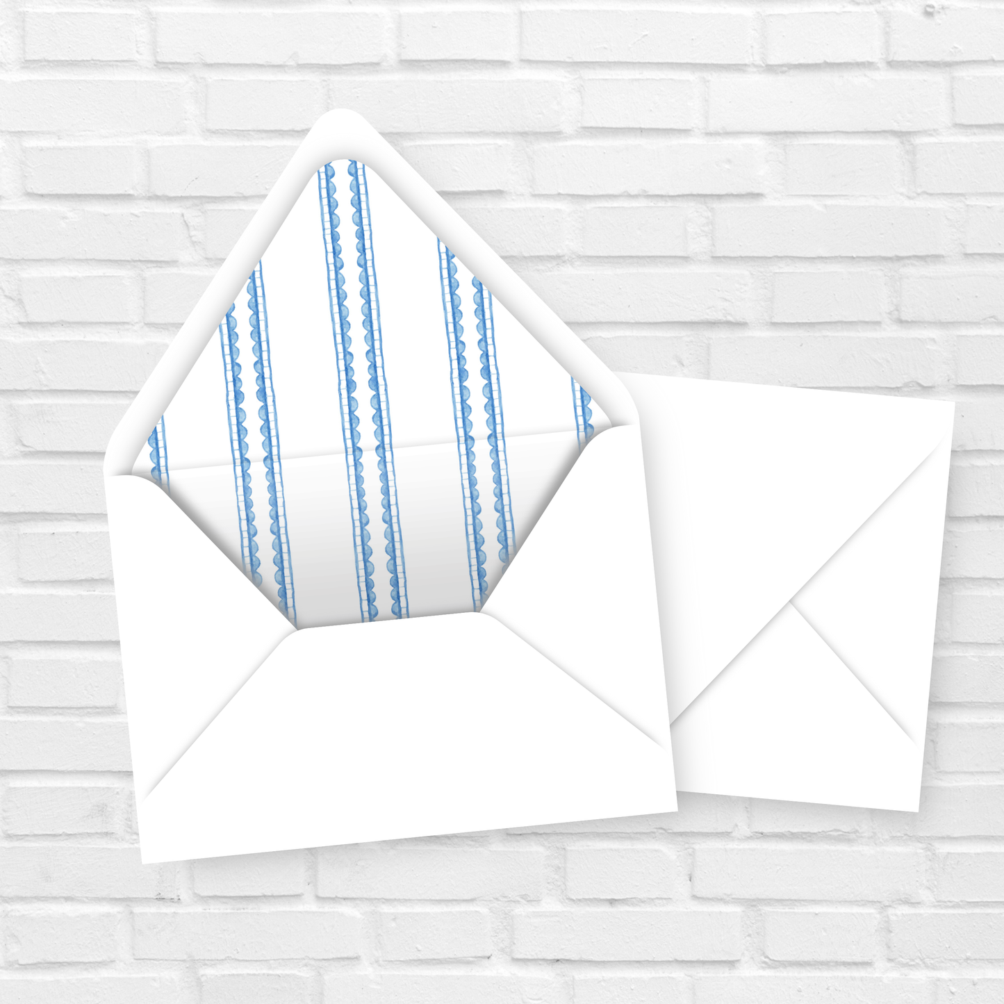Blue Ribbon Stripe Something Blue Envelope Liners
