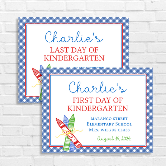 Printable First and Last Day of School Signs