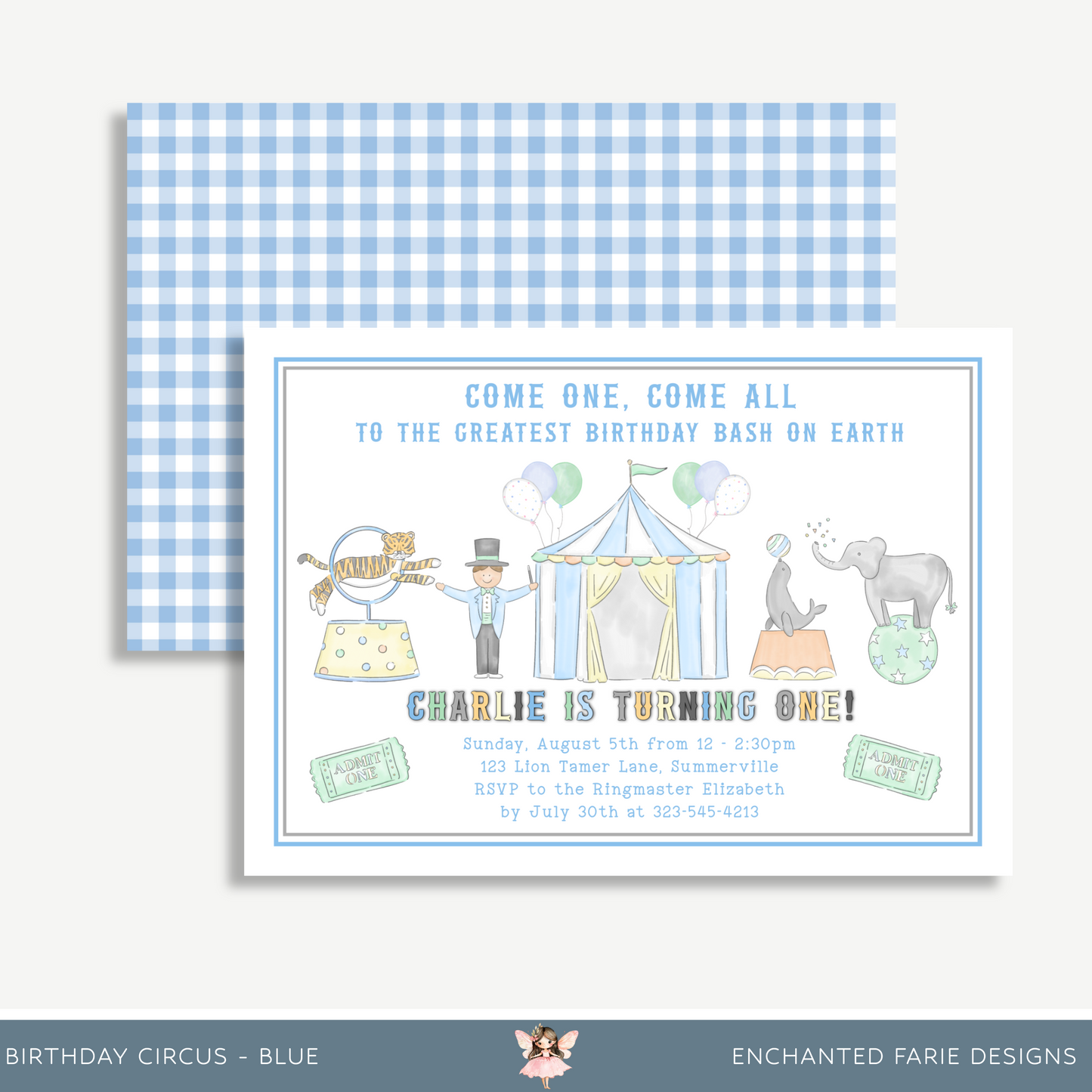 Circus Birthday Invitation – Greatest Show on Earth Printable for First Birthday Party