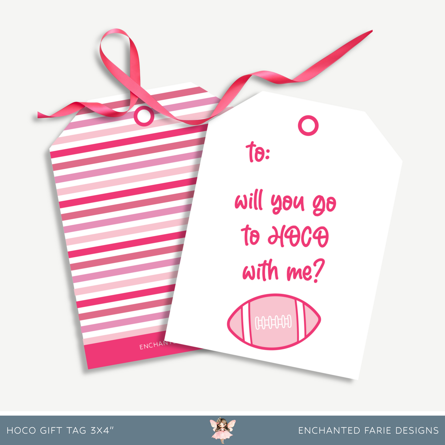 Printable Homecoming Proposal Gift Tag – Cute Football HOCO Instant Download