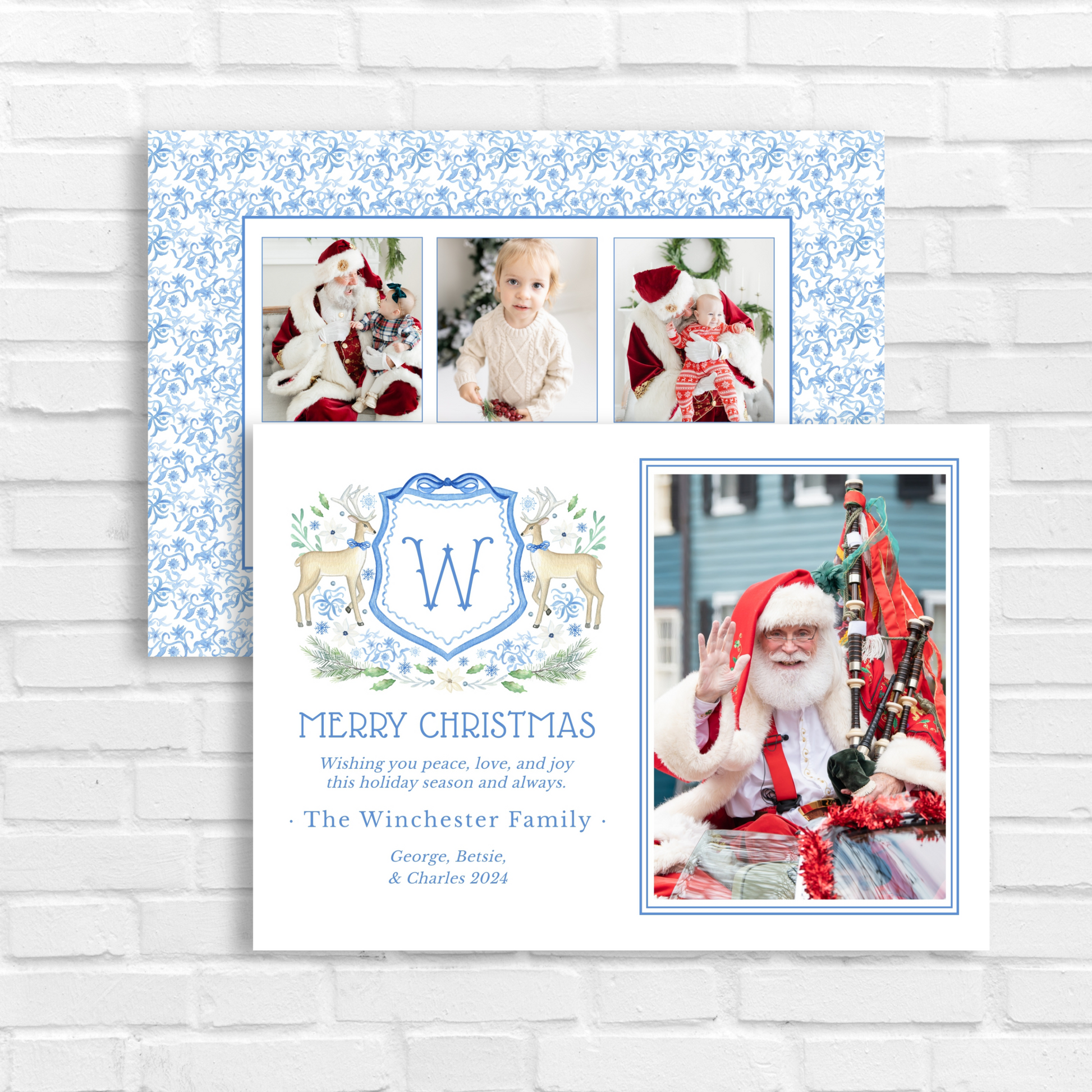 Christmas Chinoiserie Photo Card 