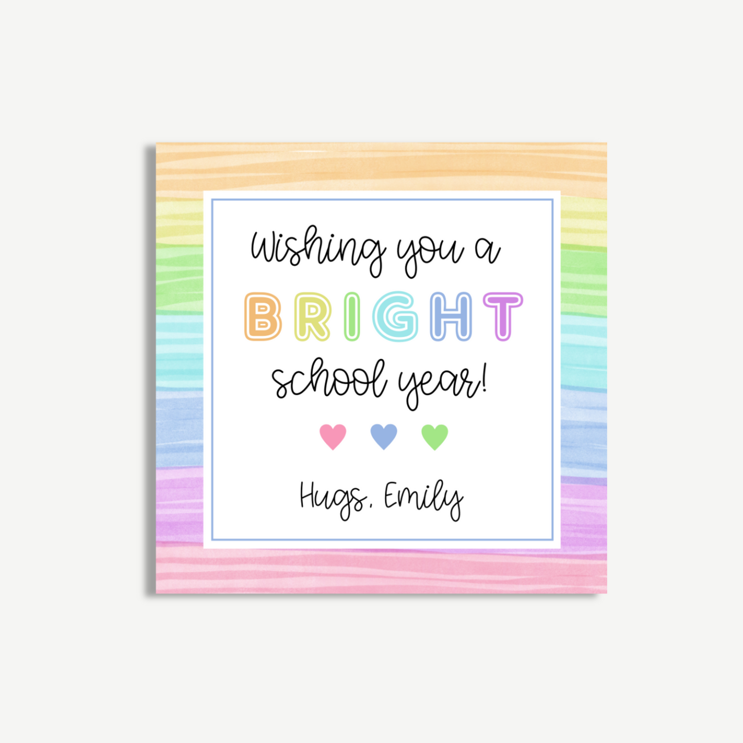 Wishing You a Bright School Year Gift Tag – Printable