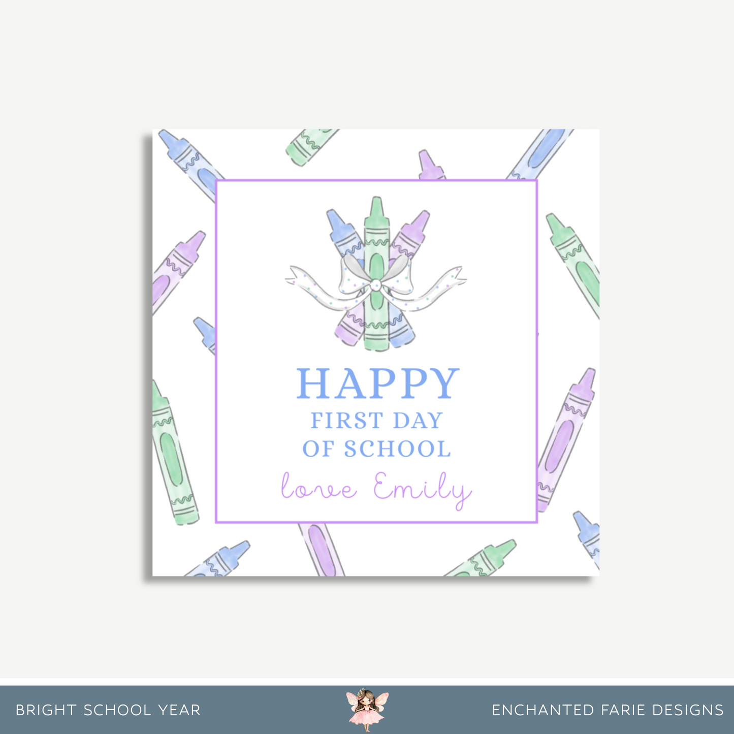 Printable Back-to-School Gift Tag – Crayon Bunch Design