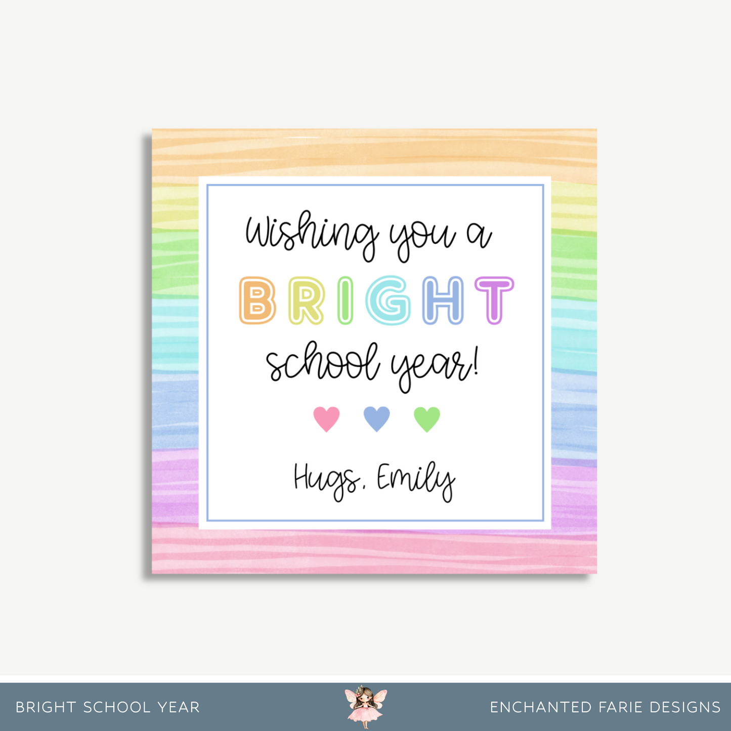 Wishing You a Bright School Year Gift Tag – Printable