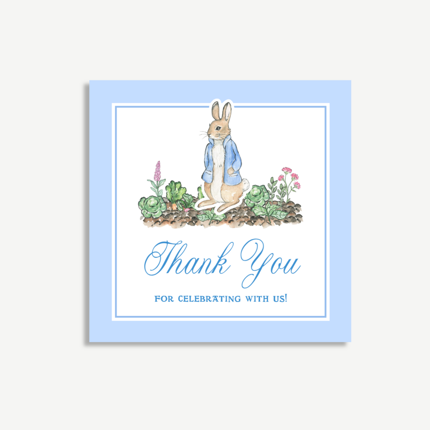 Peter Rabbit Thank You Gift Tag – 3x3"