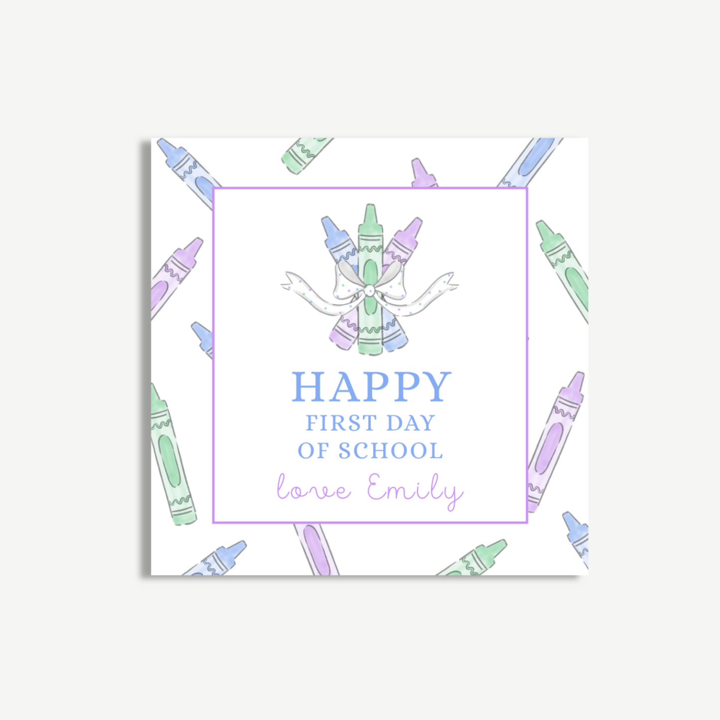 Printable Back-to-School Gift Tag – Crayon Bunch Design