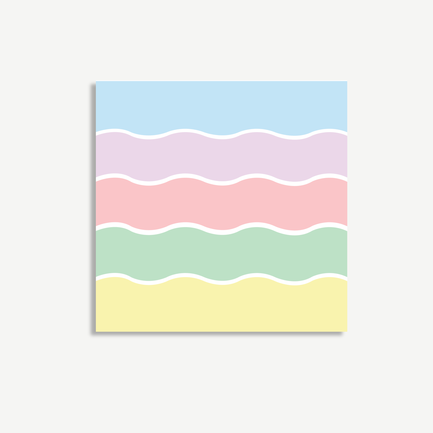 Pastel Waves Notepad 5x5"