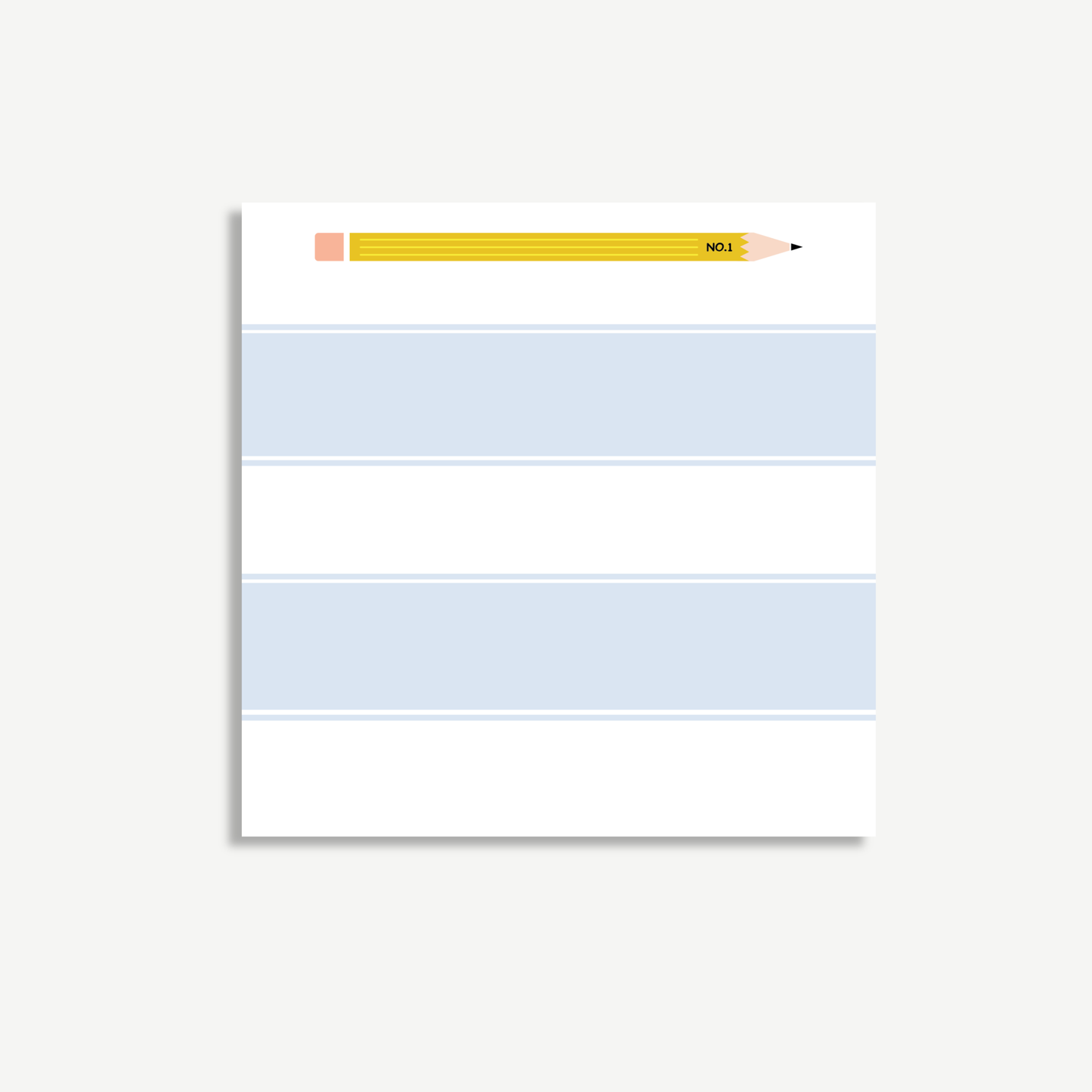 Pencil Stripe Notepad | 5.5" x 5.5"