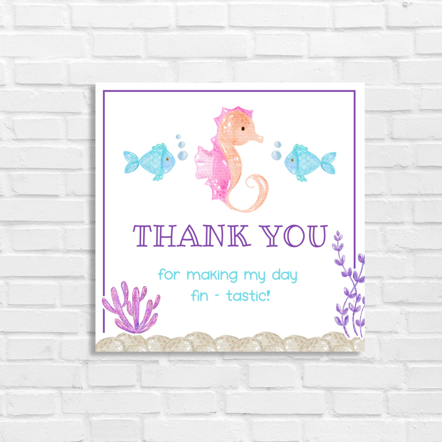 Under the Sea - 3x3 Gift Tag