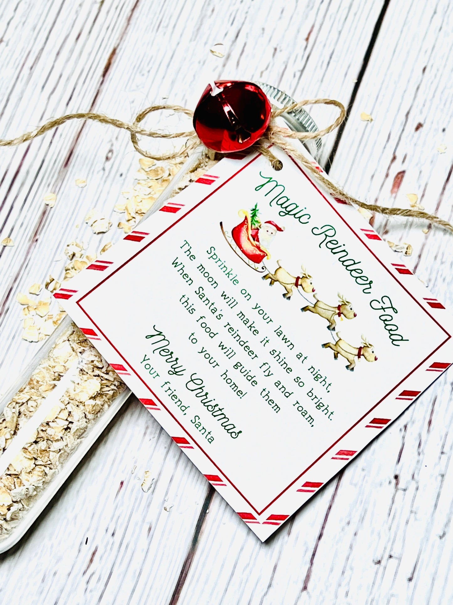 Magic Reindeer Food Tag Editable