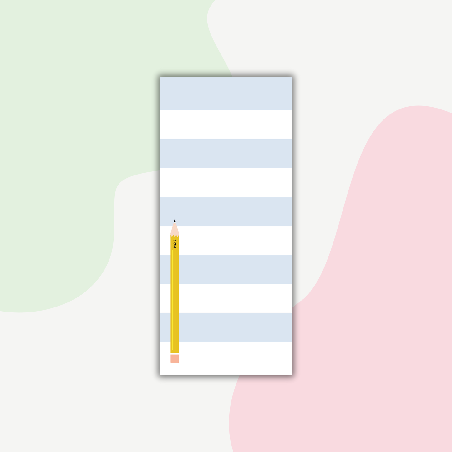Pencil Stripe Notepad | 3.63 x 8.5
