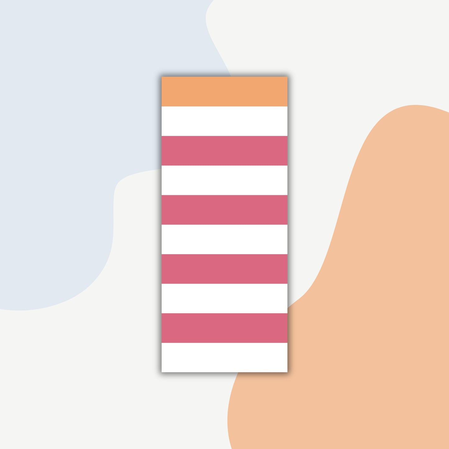 Mauve & Orange Striped Daily Notes Notepad