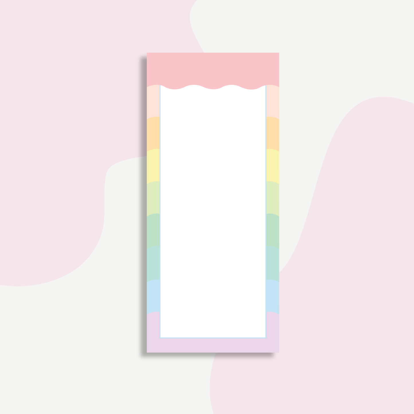 Pastel Rainbow Notepad | Cute Desk Writing Pad
