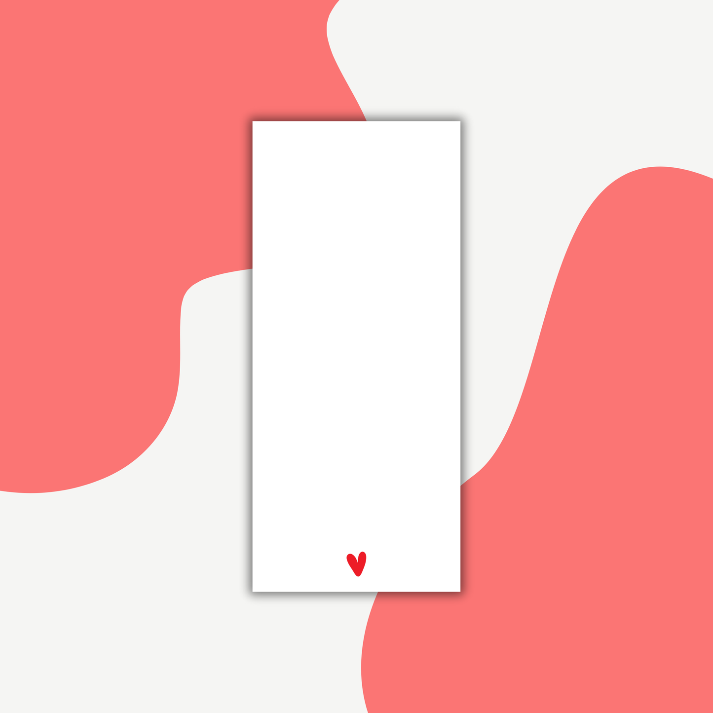 With All My Heart Notepad | Minimal Love List Pad