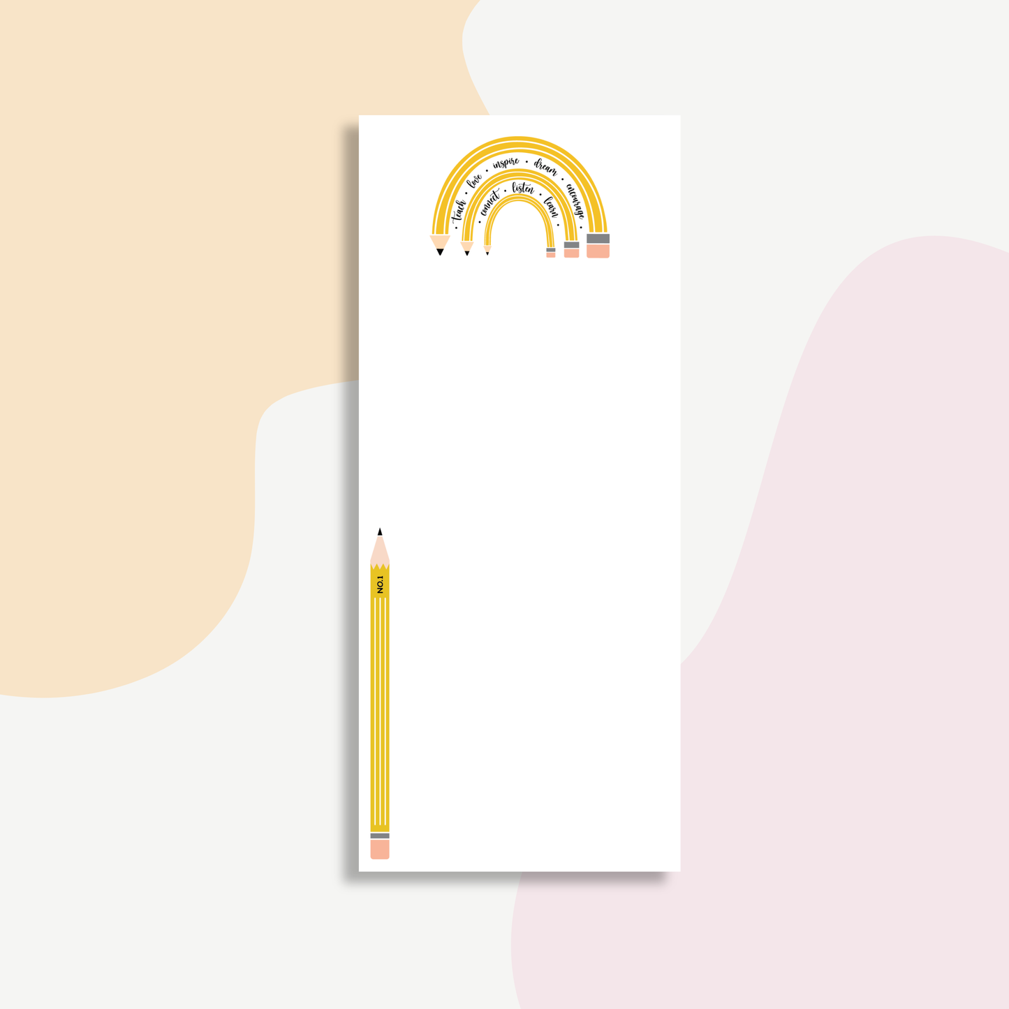 Minimal Teacher Notepad | Pencil List Pad
