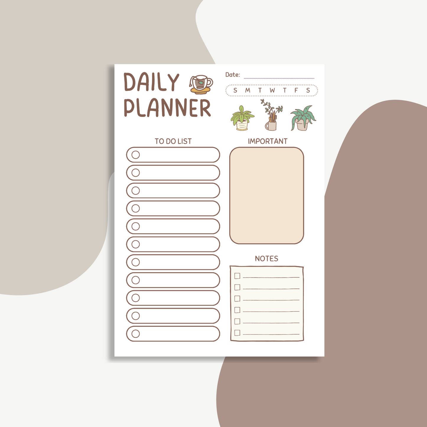 Cozy Daily Planner Notepad | Minimal To-Do List Pad