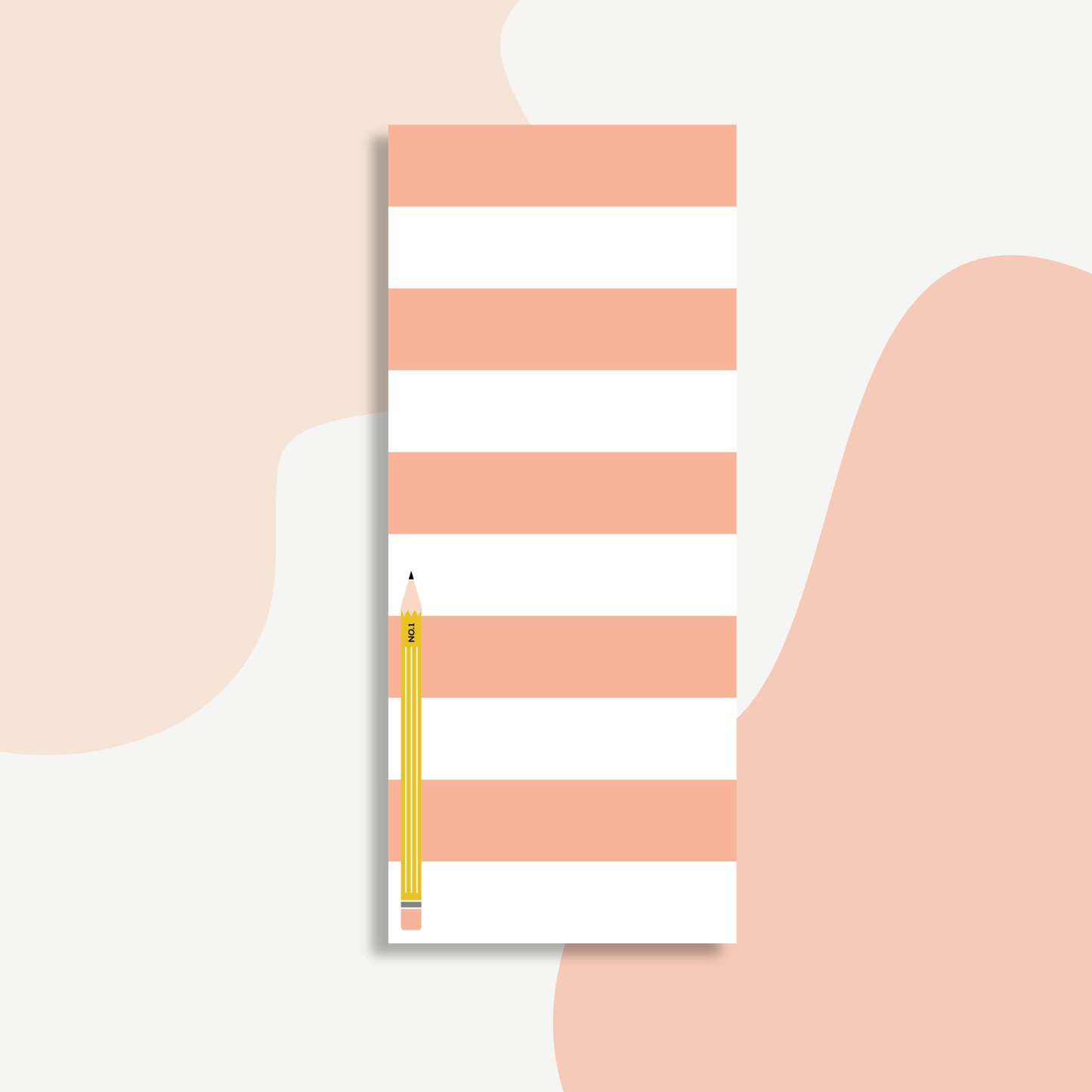 Striped Teacher Notepad with Pencil