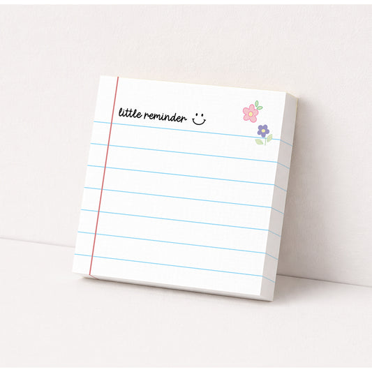 Little Reminder Sticky Notes – Lined Floral 3x3"