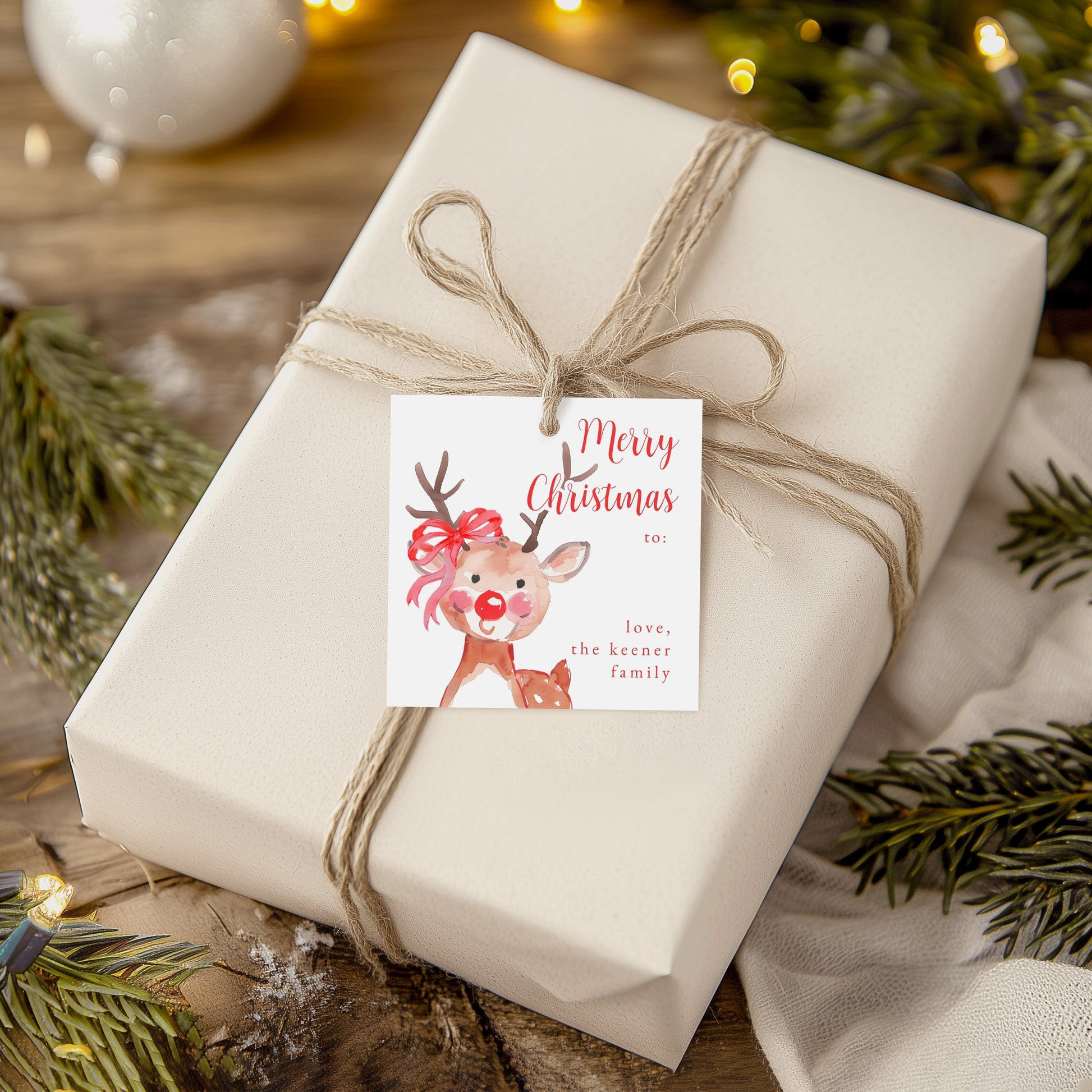 3" Girl Gift Tag