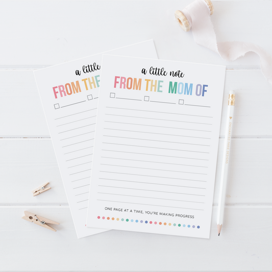 From the Mom Of Notepad | Thoughtful Parent Note Pad