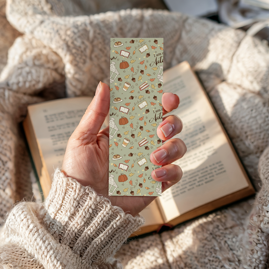 I Am an Autumn Bookmark – 2x6” Cozy Fall Reading Gift for Book Lovers